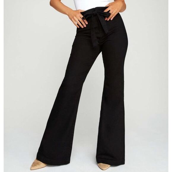 FLYING TOMATO Jeans Small Black Silver Stud Belt NWT Flare Denim Cotton Stretch - Picture 4 of 14